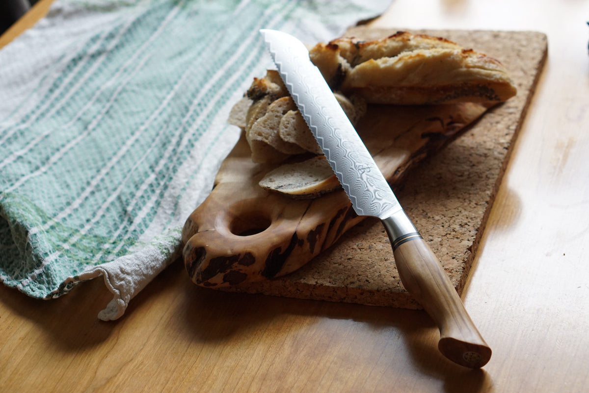 Ryda ST650 Damascus 9 inch Bread Knife