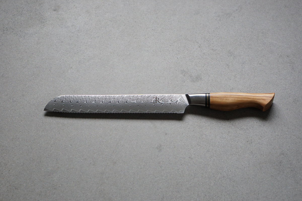 Ryda ST650 Damascus 9 inch Bread Knife