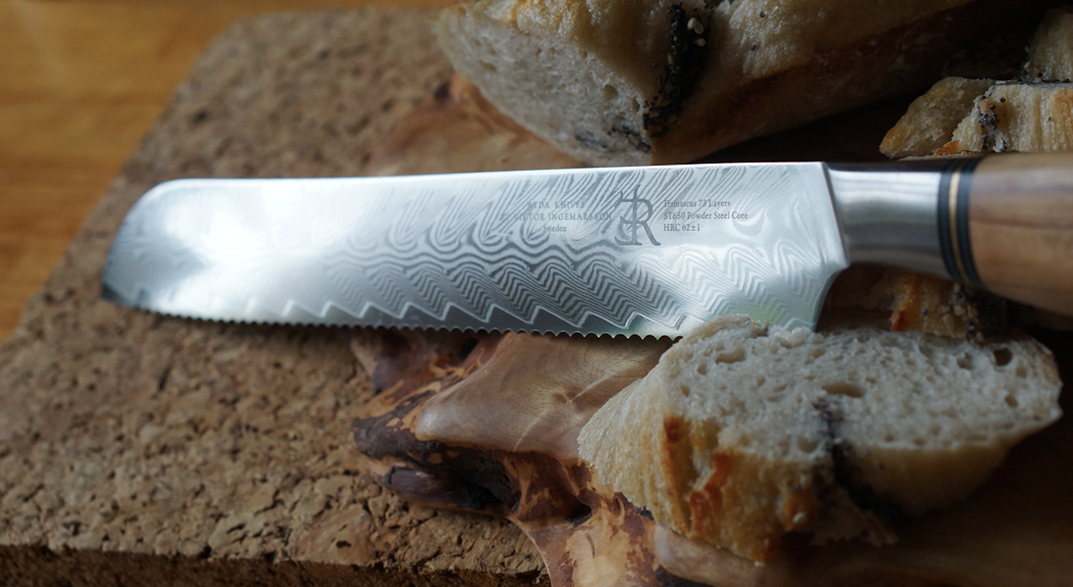 Ryda ST650 Damascus 9 inch Bread Knife