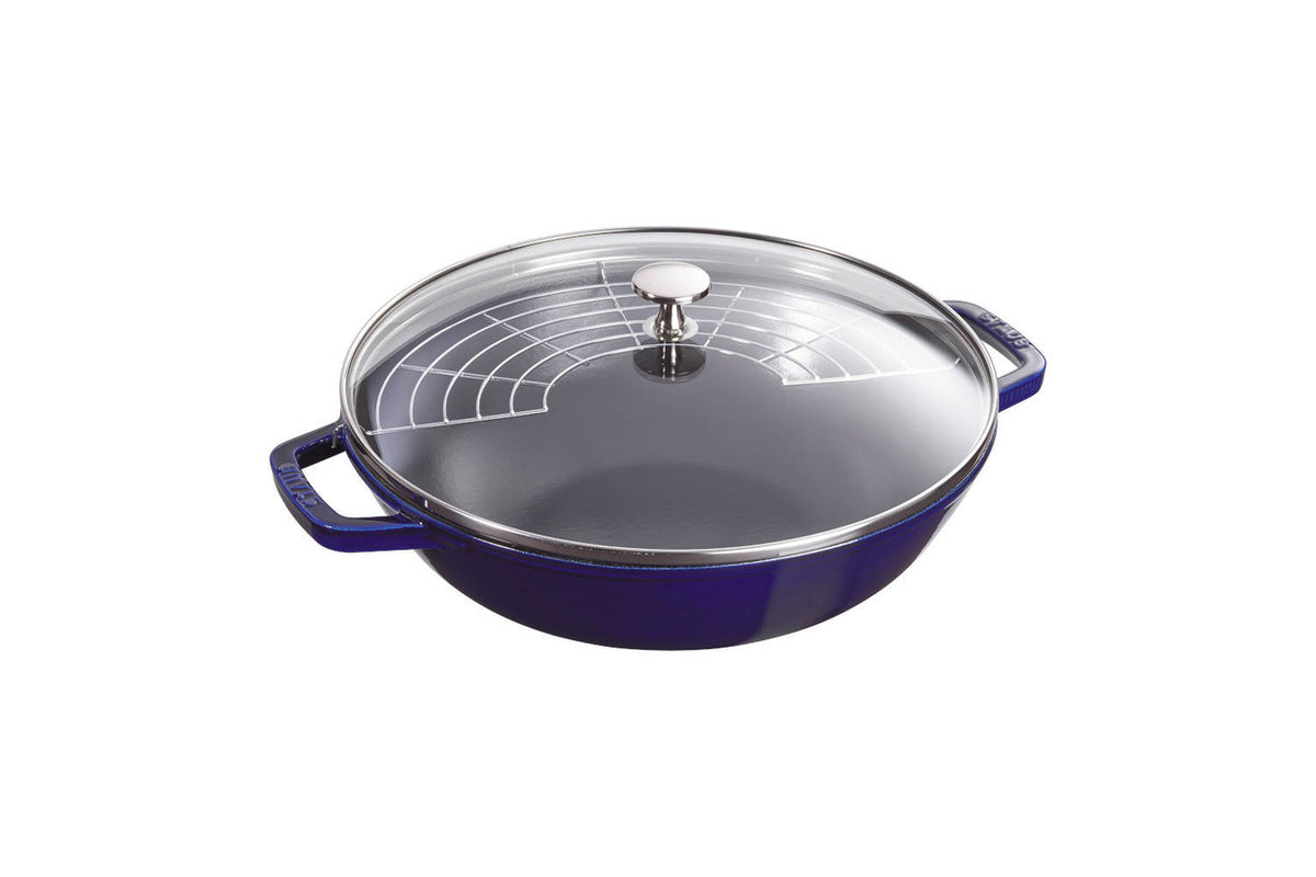 Staub Cast Iron 4.5 Quart Perfect Pans with Glass Lid