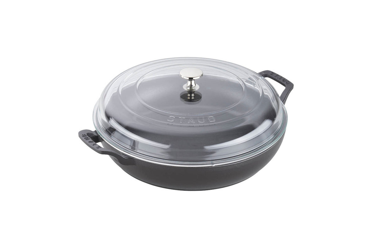 Staub Cast Iron 3.5 Quart Braisers with Glass Lid