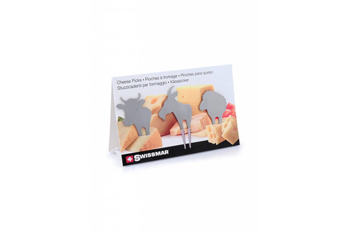 Swissmar Stainless Steel Cheese Picks - Set of 3