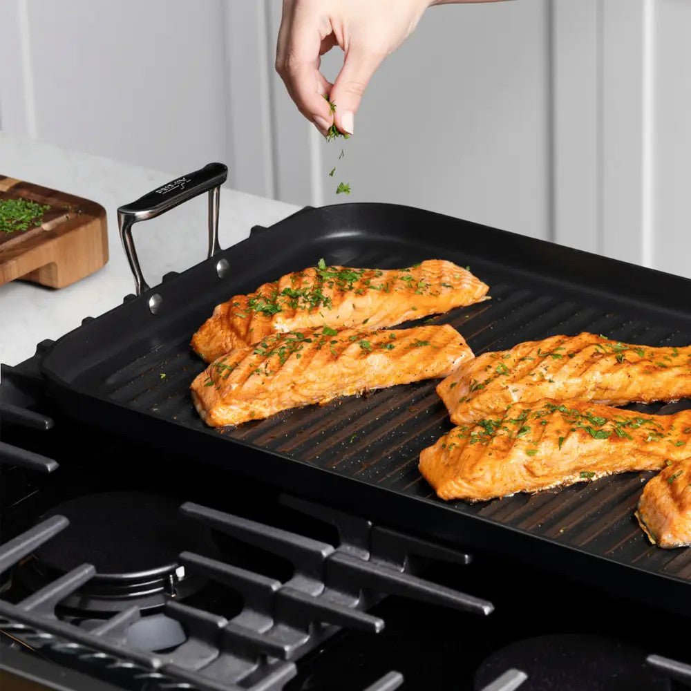 All-Clad HA1 Expert 13 x 20 inch Nonstick Double Burner Grill Pan