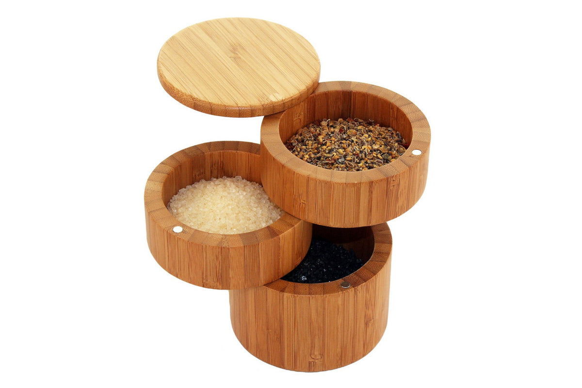 Totally Bamboo 3-Tier Salt Box