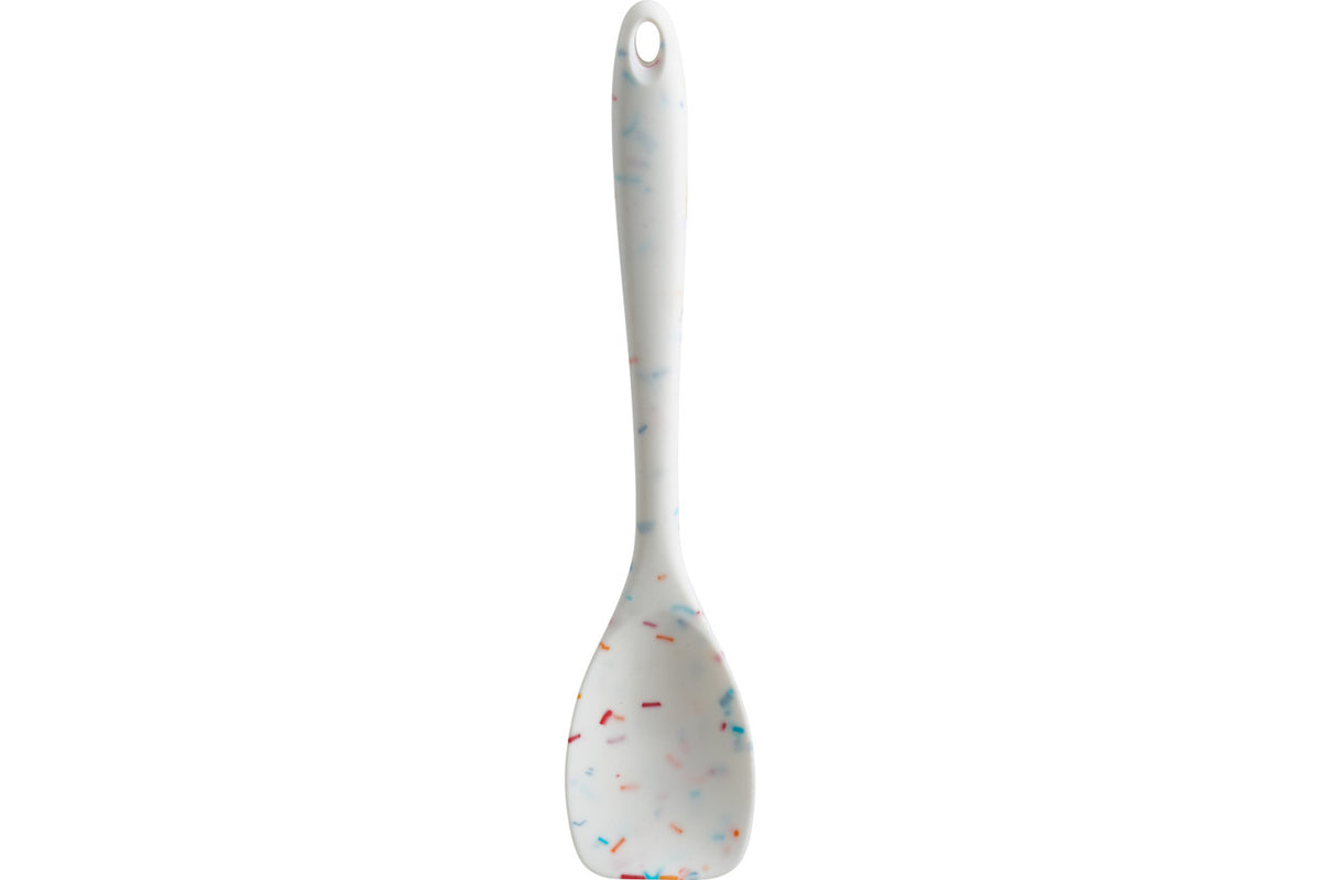 Trudeau 11 Inch Silicone Spoon Spatula White Confetti