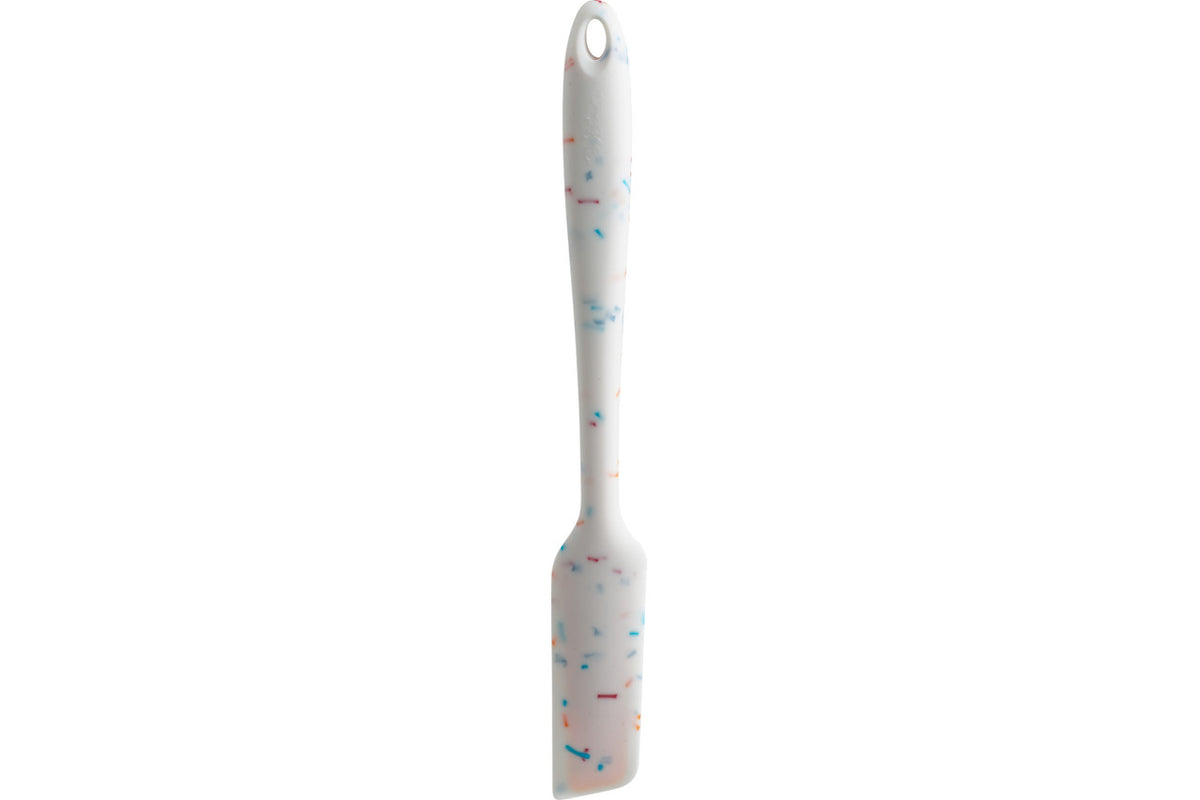 Trudeau 11 Inch Silicone Jar Spatula White Confetti