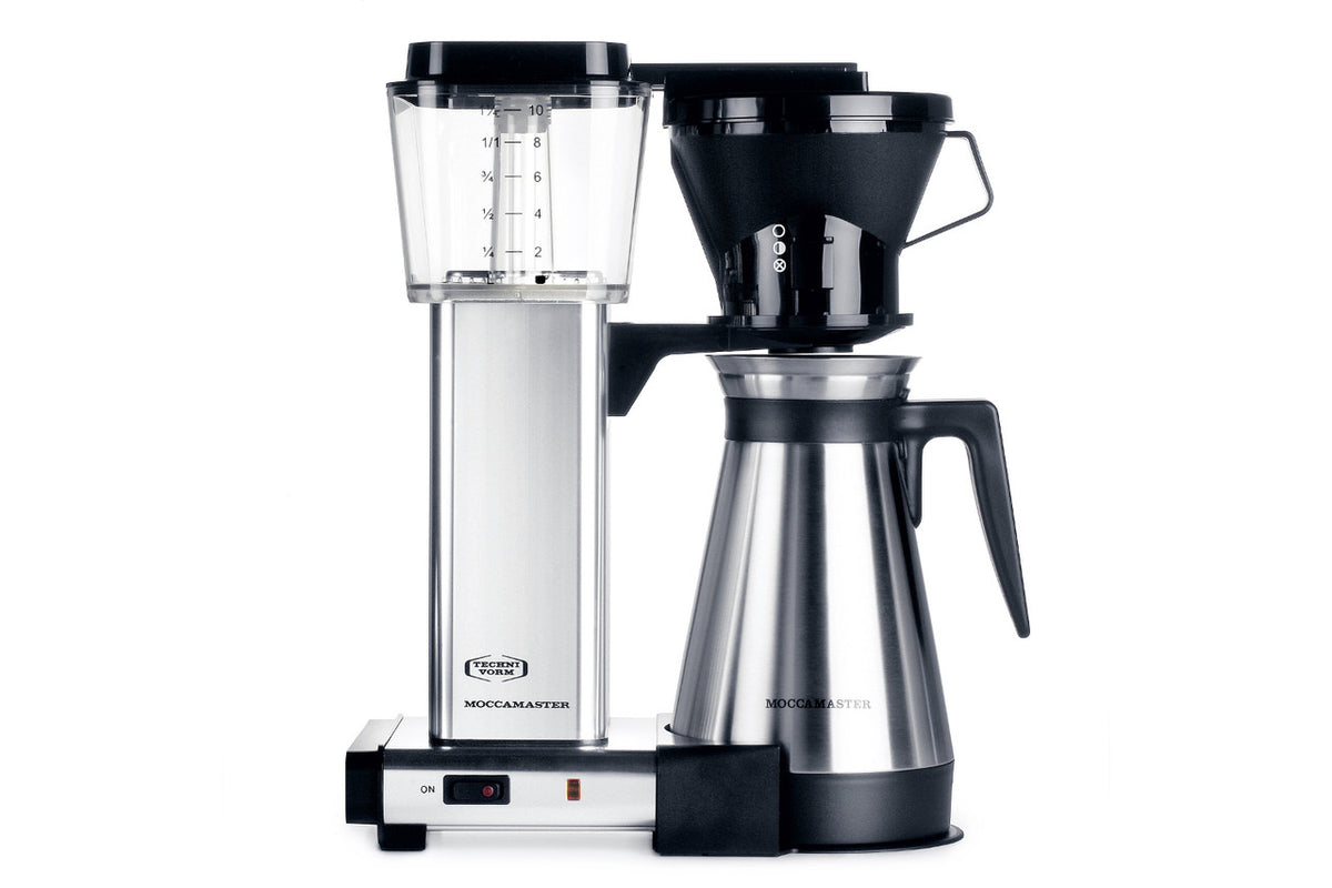 Technivorm Moccamaster Manual Adjust Drip-Stop Coffee Maker Polished Silver