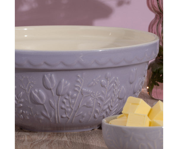Mason Cash In the Meadow 2.15 Quart Mixing Bowl - Tulip Lilac