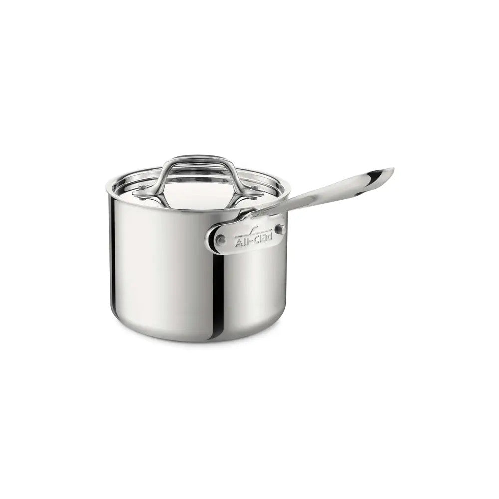 All-Clad D3 Stainless Saucepans with Pour Lips