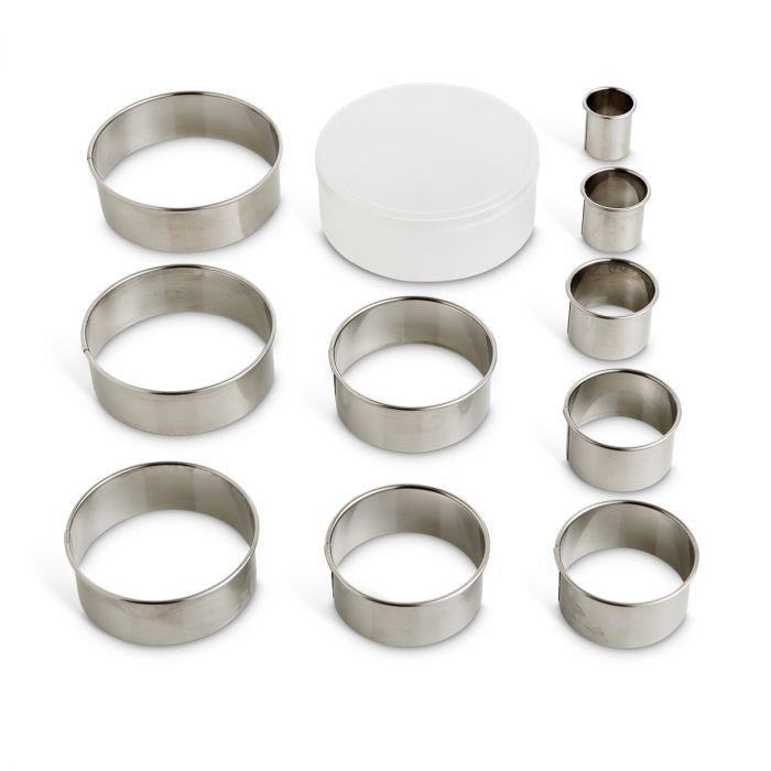 Mrs. Anderson’s Baking Round Cutters with Reusable Storage Container - Set of 10