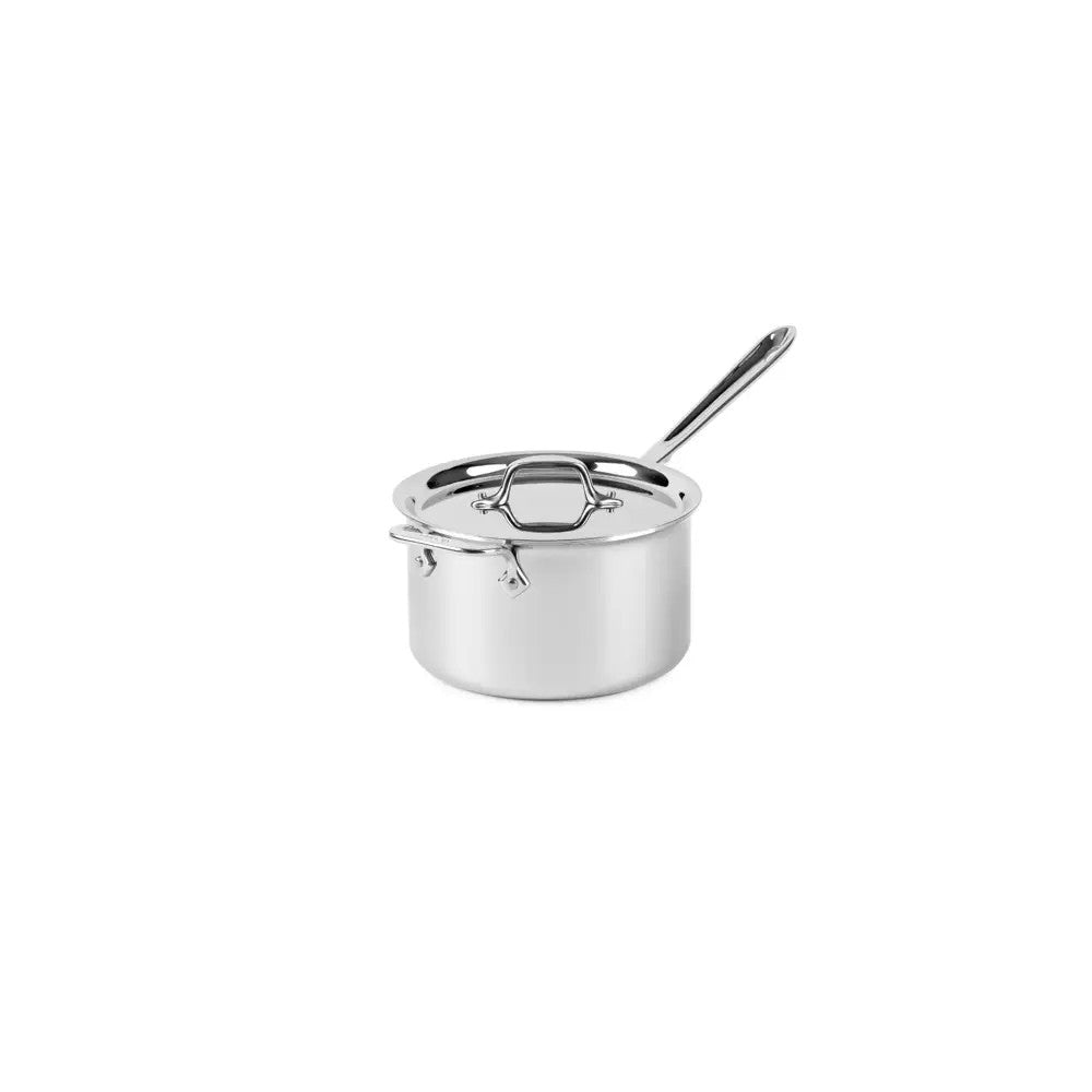 All-Clad D3 Stainless Saucepans with Pour Lips