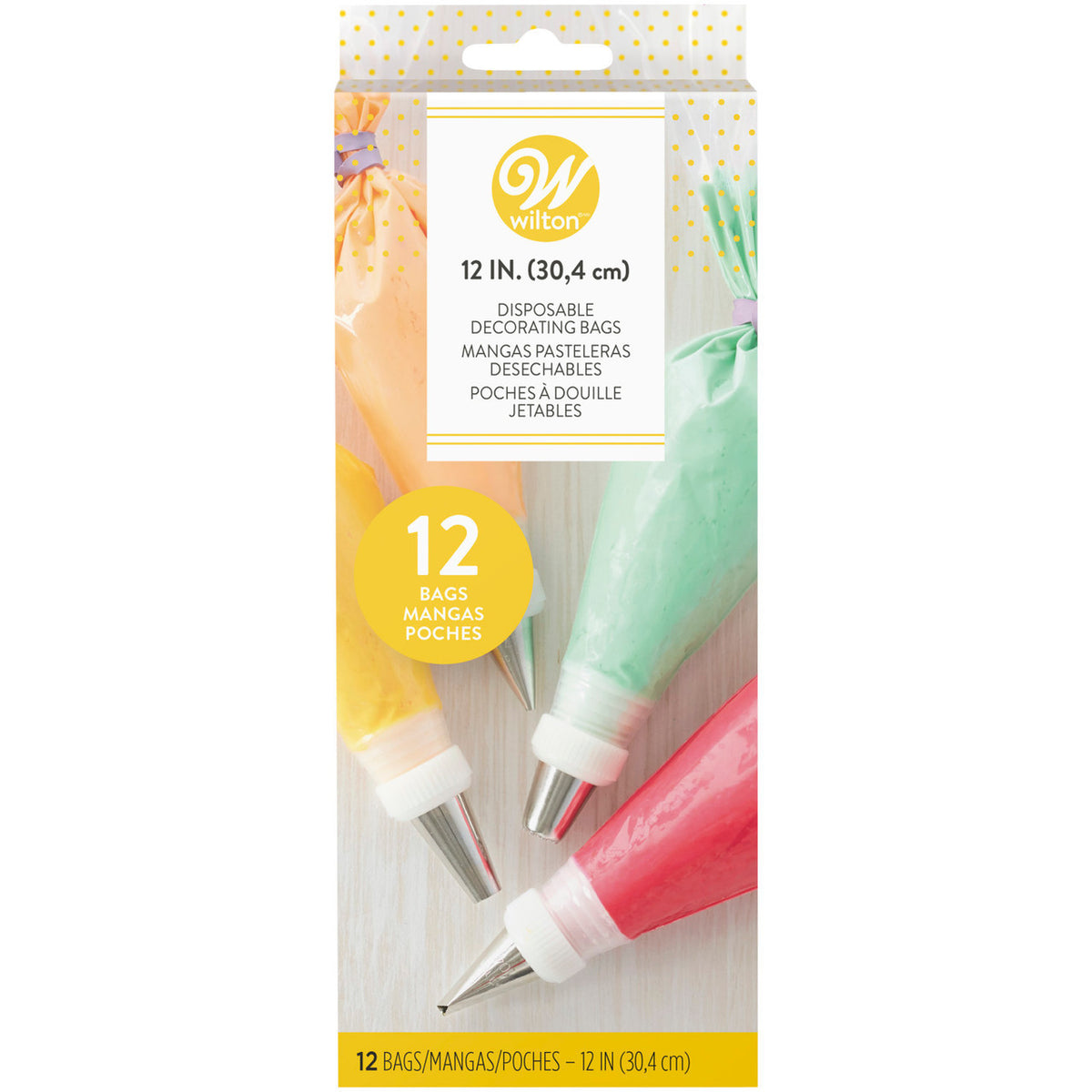 Wilton 12” Disposable Decorating Piping Bags - Pack of 12